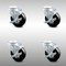 Service Caster 4 Inch SS Hard Rubber Wheel Swivel Bolt Hole Caster Set with Brake SCC SCC-SSBH20S414-HRS-TLB-4 - alternate 1